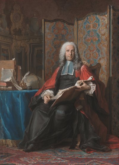 Portrait of Gabriel Bernard de Rieux by Maurice Quentin de La Tour